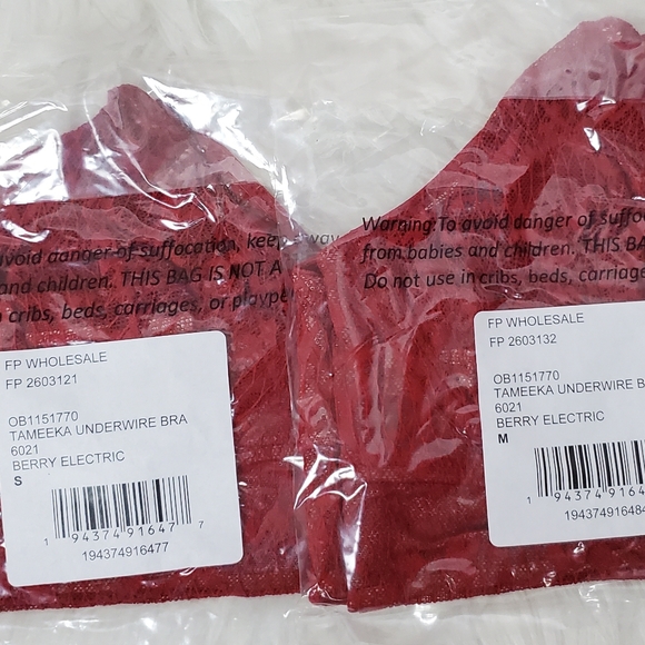NEW Free People Tameeka Underwire Bra Berry Electric SIZE SMALL - Picture 4 of 5
